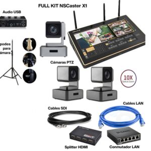 EcoKit NSCaster X1 + Cámaras Wall3 PTZ pro 10x