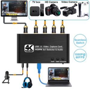 Tarjeta de Captura de Video HDMI 4 en 1